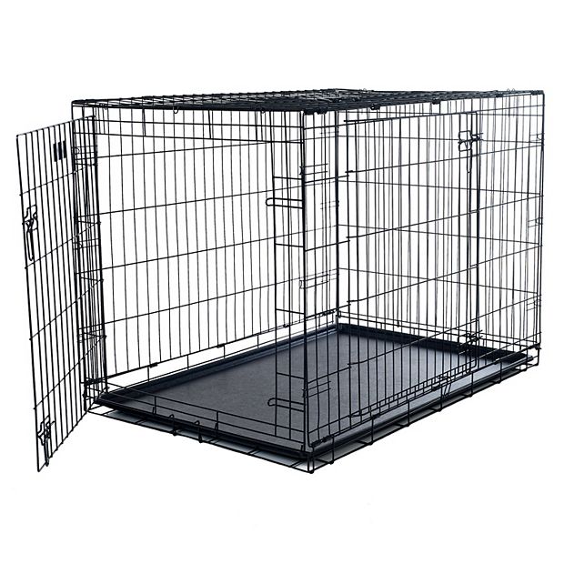 Pet Adobe Double Door Folding Metal Dog Crate 42-in.