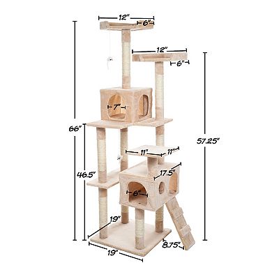 Pet Adobe 5.5-ft. Multi-Level Cat Tree House
