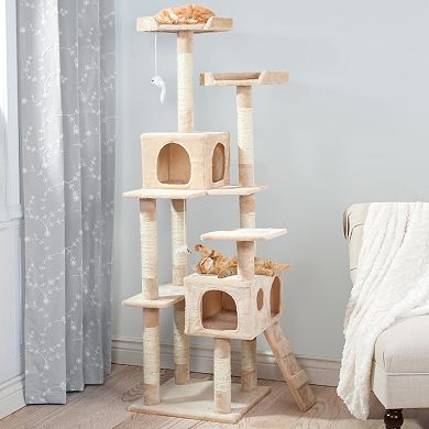Pet Adobe 5.5-ft. Multi-Level Cat Tree House