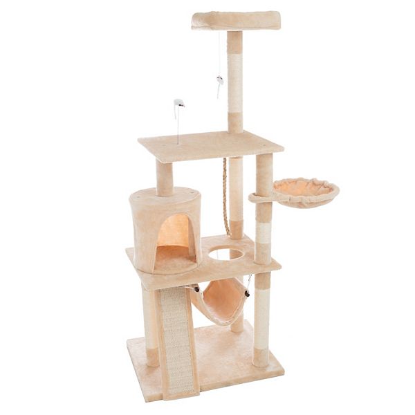 Pet Adobe 4-Tier Cat Tower & Kitty Condo