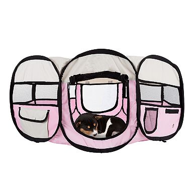 Pet Adobe Portable Pop-Up Play Pen-Indoor/Outdoor