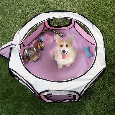 Pet Adobe Portable Pop-Up Play Pen-Indoor/Outdoor