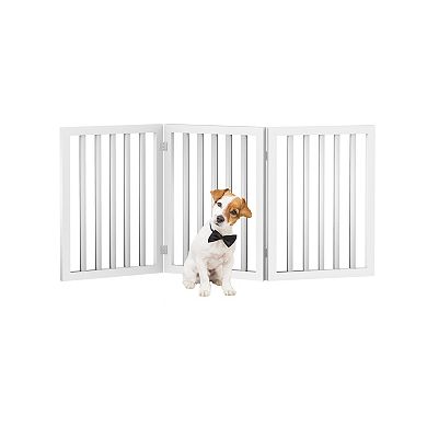 Pet Adobe Freestanding White 3 Panel Pet Gate