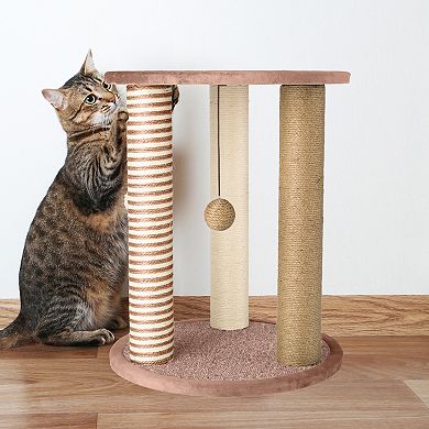 Pet Adobe Cat Scratching Post, Toys, & Play Area