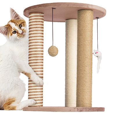 Pet Adobe Cat Scratching Post, Toys, & Play Area