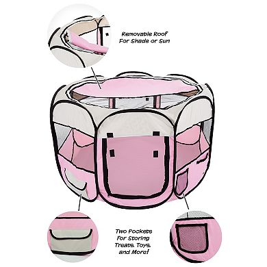 Pet Adobe Portable Pop-Up Pet Playpen