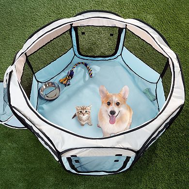 Pet Adobe Portable Pop-Up Pet Playpen