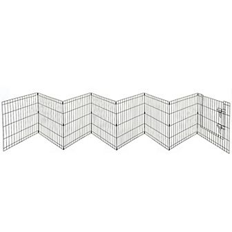 Pet Adobe 8-Panel Folding Metal Playpen with Door