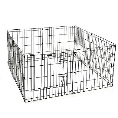 Pet Adobe 8-Panel Folding Metal Playpen with Door