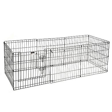 Pet Adobe 8-Panel Folding Metal Playpen with Door