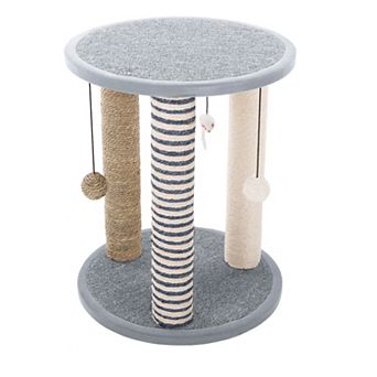 Pet Adobe 19.25 in Cat Scratching Post with Toys