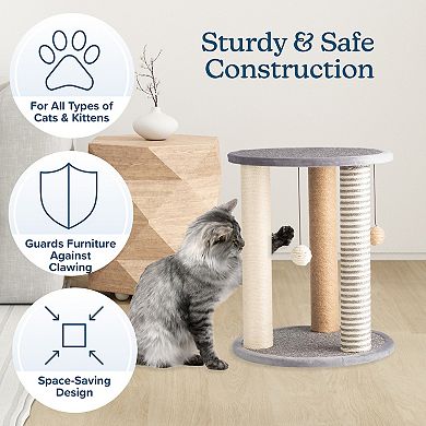 Pet Adobe 19.25-in. Cat Scratching Post with Toys