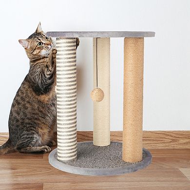 Pet Adobe 19.25-in. Cat Scratching Post with Toys