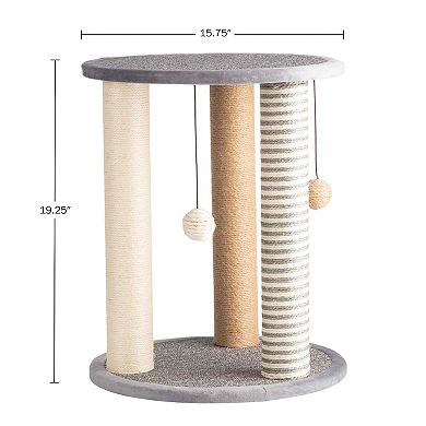 Pet Adobe 19.25-in. Cat Scratching Post with Toys