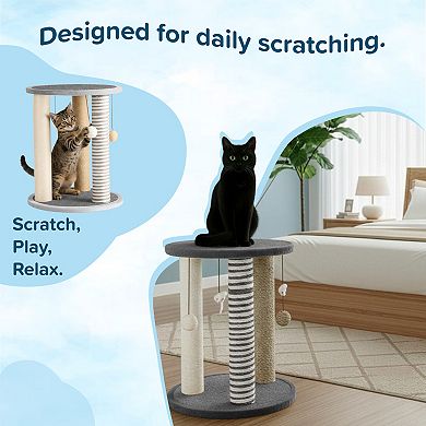 Pet Adobe 19.25-in. Cat Scratching Post with Toys