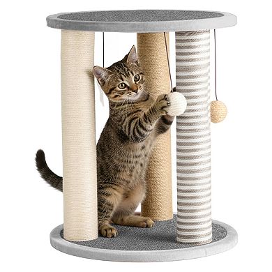 Pet Adobe 19.25-in. Cat Scratching Post with Toys