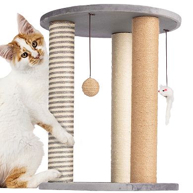 Pet Adobe 19.25-in. Cat Scratching Post with Toys