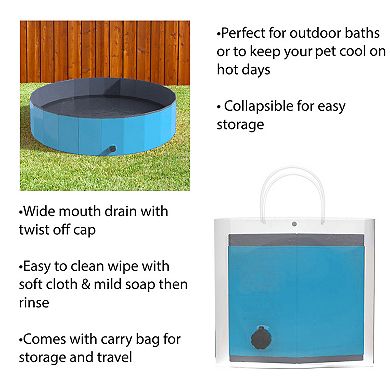 Pet Adobe Foldable Pool for Dogs & Kids