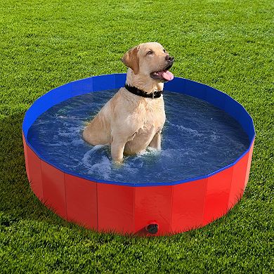 Pet Adobe Collapsible Dog Pool & Bath with Drain