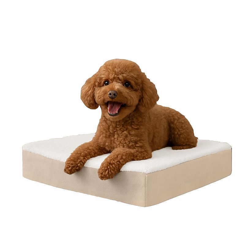 Pet Adobe Orthopedic Foam Pet Bed - 20 x 15, Beige Khaki