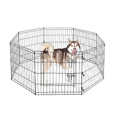 Pet Adobe Folding Metal Pet Playpen 8 Panel
