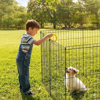 Pet Adobe Folding Metal Pet Playpen 8 Panel