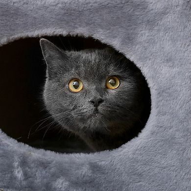 Pet Adobe 2-Story Cat Condo & Scratching Pad