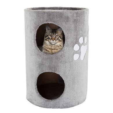 Pet Adobe 2-Story Cat Condo & Scratching Pad