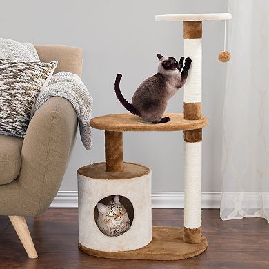 Pet Adobe Cat Multi-Level Kitty Condo - 37.5-in.