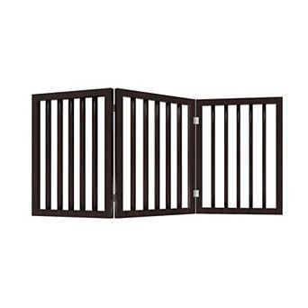 Pet Adobe Freestanding Black 3 Panel Pet Gate