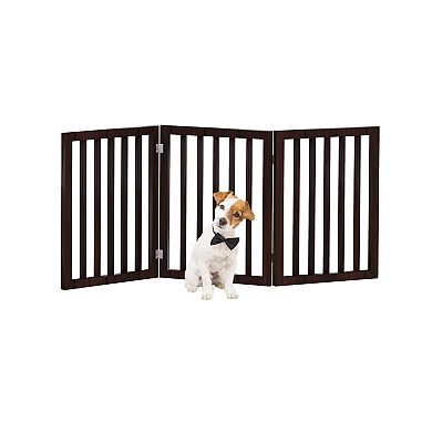 Pet Adobe Freestanding Black 3 Panel Pet Gate