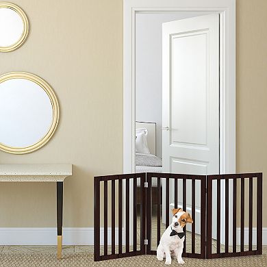 Pet Adobe Freestanding Black 3 Panel Pet Gate