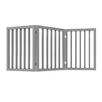 Pet Adobe Freestanding 3-Panel Wood Pet Gate
