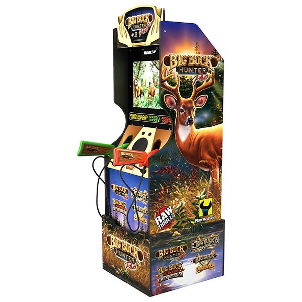 Arcade1Up Big Buck Hunter Pro Deluxe Arcade Machine Video Game Shooter 2  Player