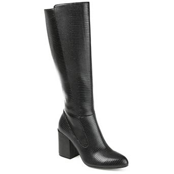 Journee Tavia Women's Faux Snakeskin Knee-High Boots