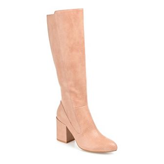 Journee Tavia Women's Faux Snakeskin Knee-High Boots