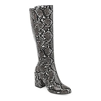 Journee Tavia Women's Faux Snakeskin Knee-High Boots