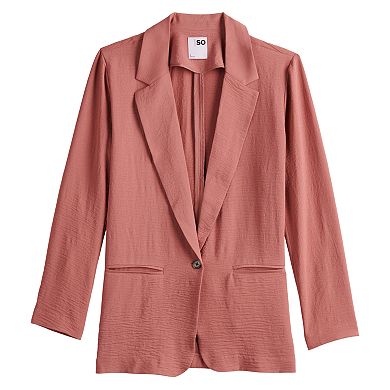 Juniors' SO® Oversized Lightweight Blazer