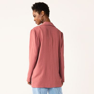 Juniors' SO® Oversized Lightweight Blazer