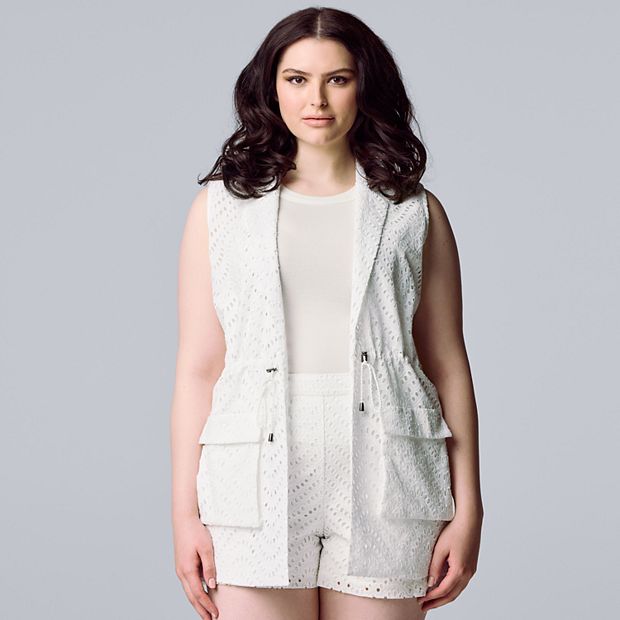 Women's Simply Vera Vera Wang Eyelet Vest