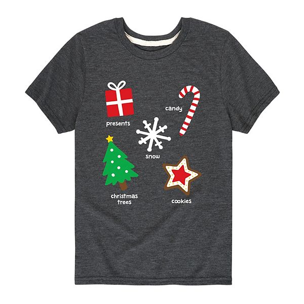 Boys 8-20 Christmas Things Graphic Tee