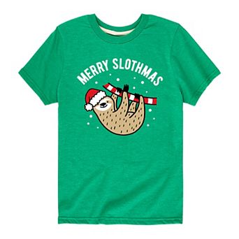 Boys 8-20 Merry Slothmas Graphic Tee