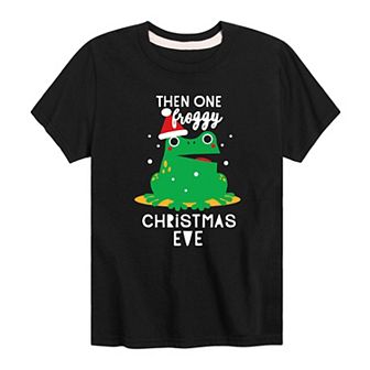Boys 8-20 One Froggy Christmas Eve Graphic Tee