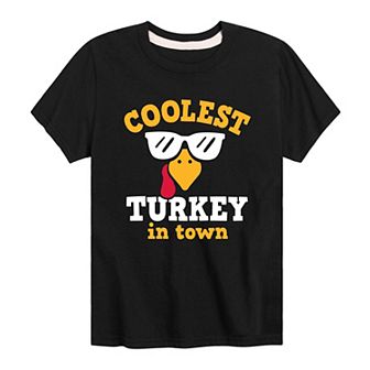 Boys 8-20 Coolest Turkey In Town Graphic Tee