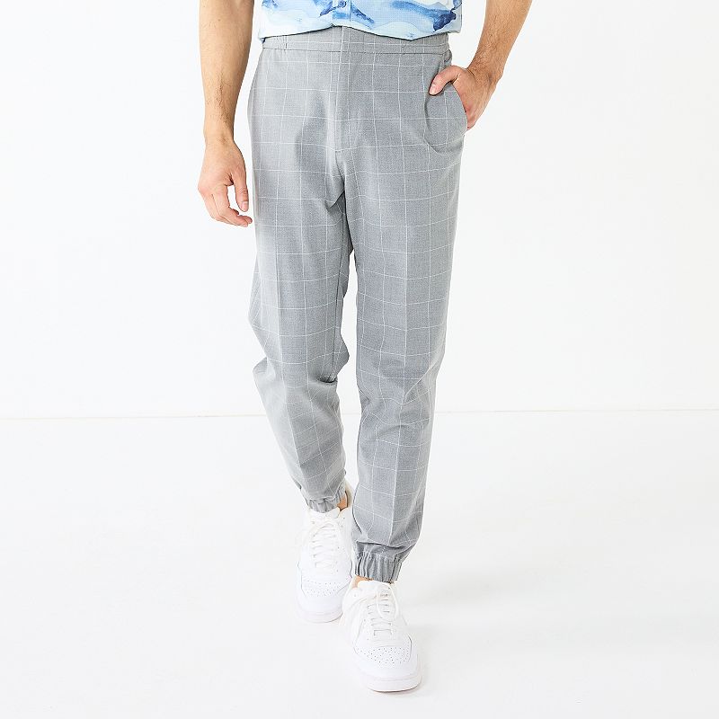 Mens Apt. 9 Premier Flex Jogger Suit Pants, Size: Small, Light Grey