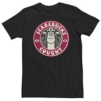 Big & Tall Pixar Monsters At Work Sully "Scarebucks Coughy" Logo Tee