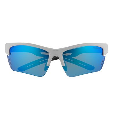 Skechers® Unisex 69mm Semi-Rimless Sport Wrap Polarized Sunglasses