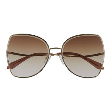Skechers® Women's 56mm Butterfly Open Cut Frame Sunglasses