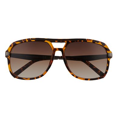 Skechers® Men's 60mm Oversized Plastic Aviator Sunglasses