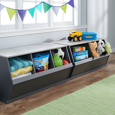 Badger Basket Two Bin Stackable Storage Cubby